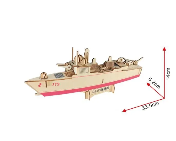 Моделирование эсминцы модель 3d игрушка трехмерная деревянные головоломки игрушки для детей поделки ручной работы деревянные пазлы