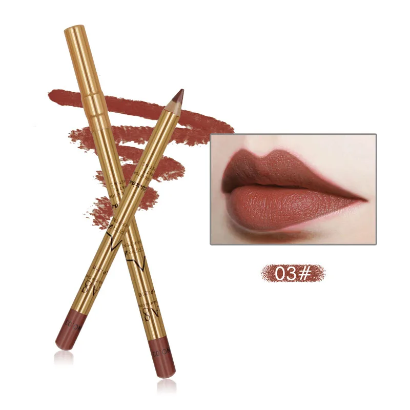 Бренд imagic Контурный карандаш для губ, макияж для женщин, водостойкий стойкий пигмент, темно-красный матовый карандаш для губ - Цвет: 3