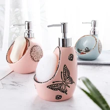 1/шт. Креативный керамический двойной Лосьон бутылка мыло блюдо дезинфицирующее средство для рук бутилированный шампунь для мытья тела, бутылка для прессования