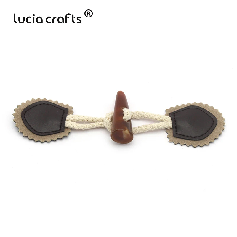 Lucia crafts 1 пара черный/кофейный бычий рожок кнопка для шитья пальто куртка для самостоятельного пошива одежды материал аксессуары E0235