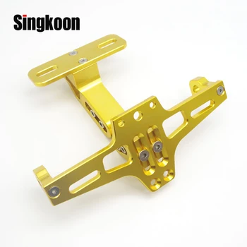 

CNC Motorcycle License Plate Holder Frame Bracket LED Light FOR yamaha vmax hornet 600 pcx150 kawasaki z750 2008 registrator