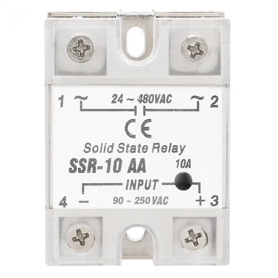 SSR-10 AA 10A твердотельный релейный модуль ССР AC-AC вход 90 В-250 В AC выход 24 В-480 В AC инструмент