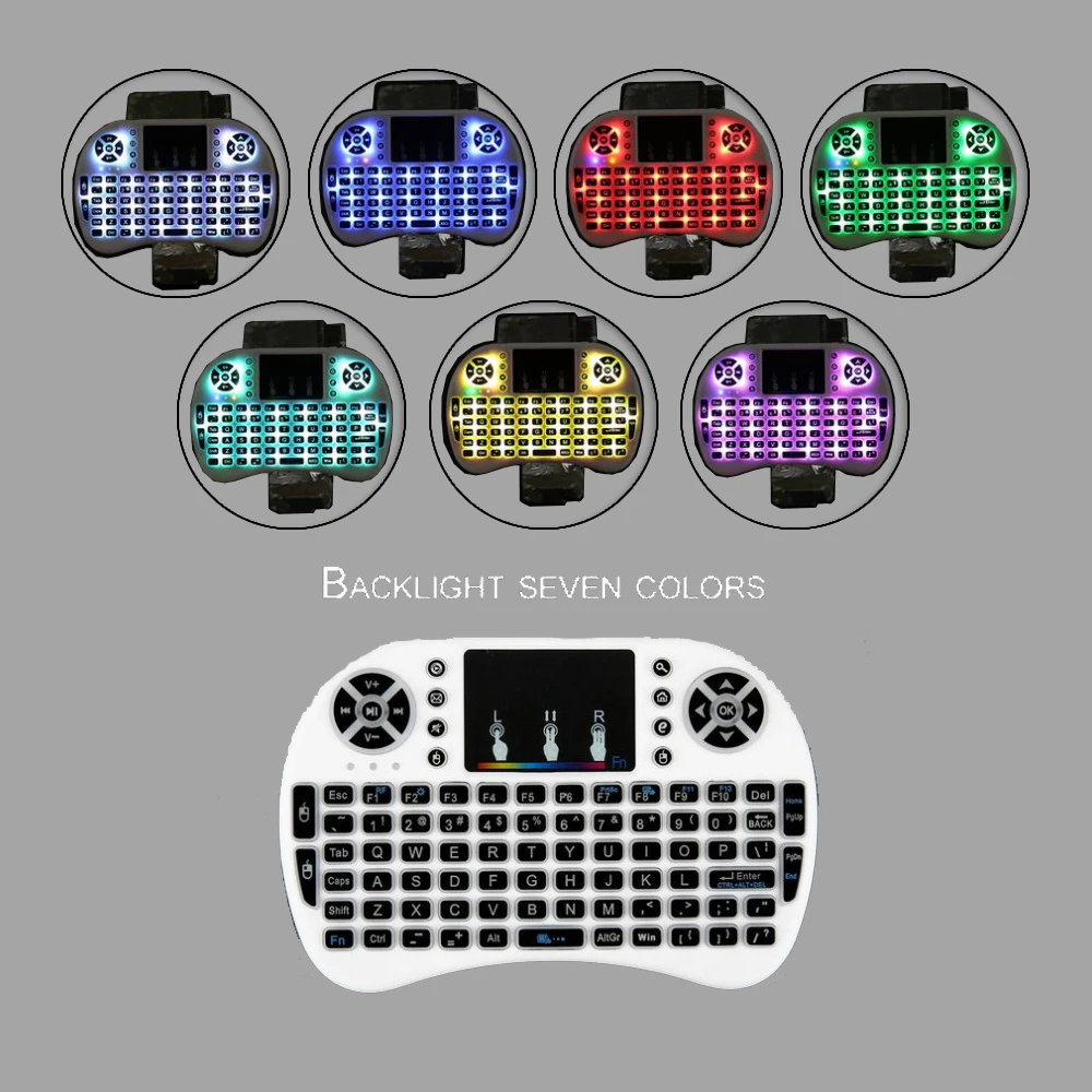 

Wireless Keyboard for Android TV Box PC laptop 92 Keys DPI Wireless Keyboard Backlight with Touchpad Mouse adjustable 2.4GHz