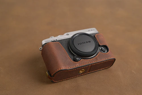 Бренд AYdgcam, натуральная кожа, чехол для камеры ручной работы, половина тела, нижняя крышка для Fuji Fujifilm XE3, X-E3, открытая батарея - Цвет: Coffee