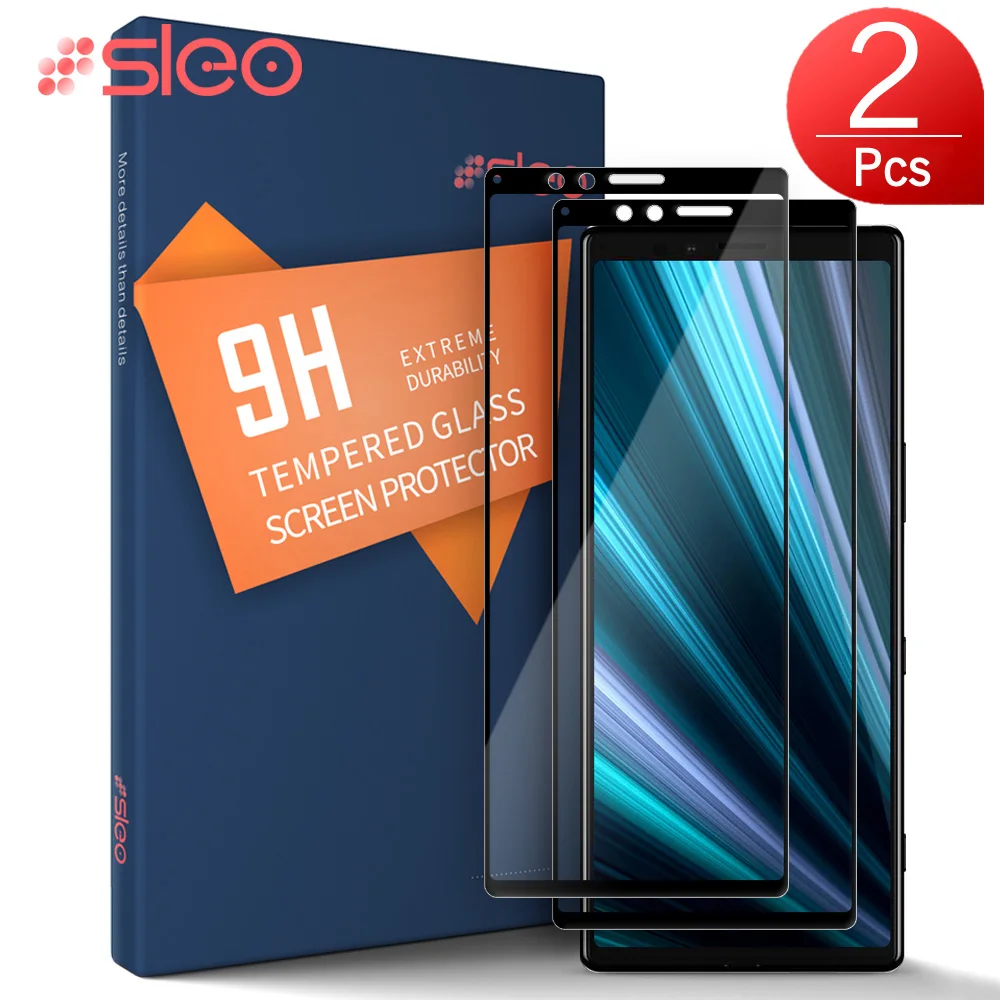 SLEO 2 шт для sony Xperia 1 закаленное стекло полное покрытие 9 H протектор экрана Защитная