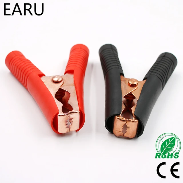 Pinces Crocodile Pour Batterie De Voiture, 100a, Rouge + Noir, Pour  Automobile, Chargeur De Batterie, Connecteur De Charge - Alligator Clips -  AliExpress