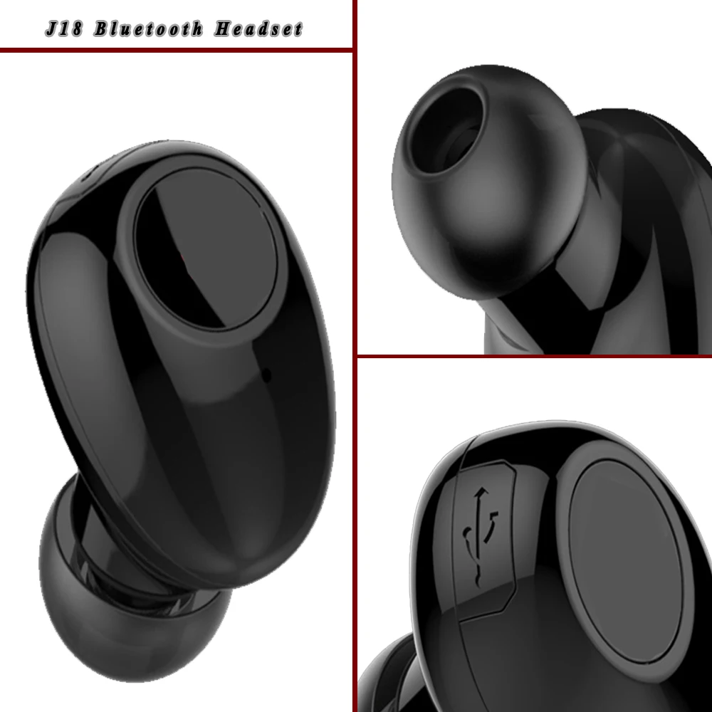 J18 Bluetooth гарнитура беспроводная наушники Hands free автомобильные умные Спортивные
