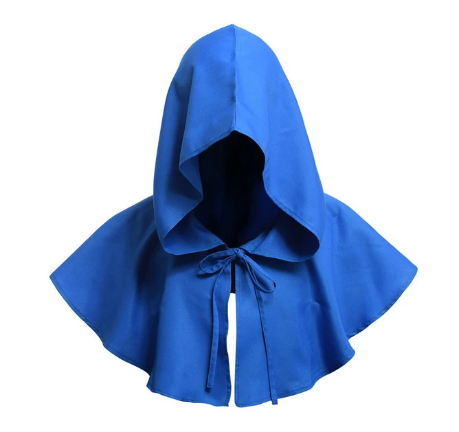 Witch Wizard Reversible Cape Cloak Cone Hat Dress up Role Play Halloween Costume - Цвет: E