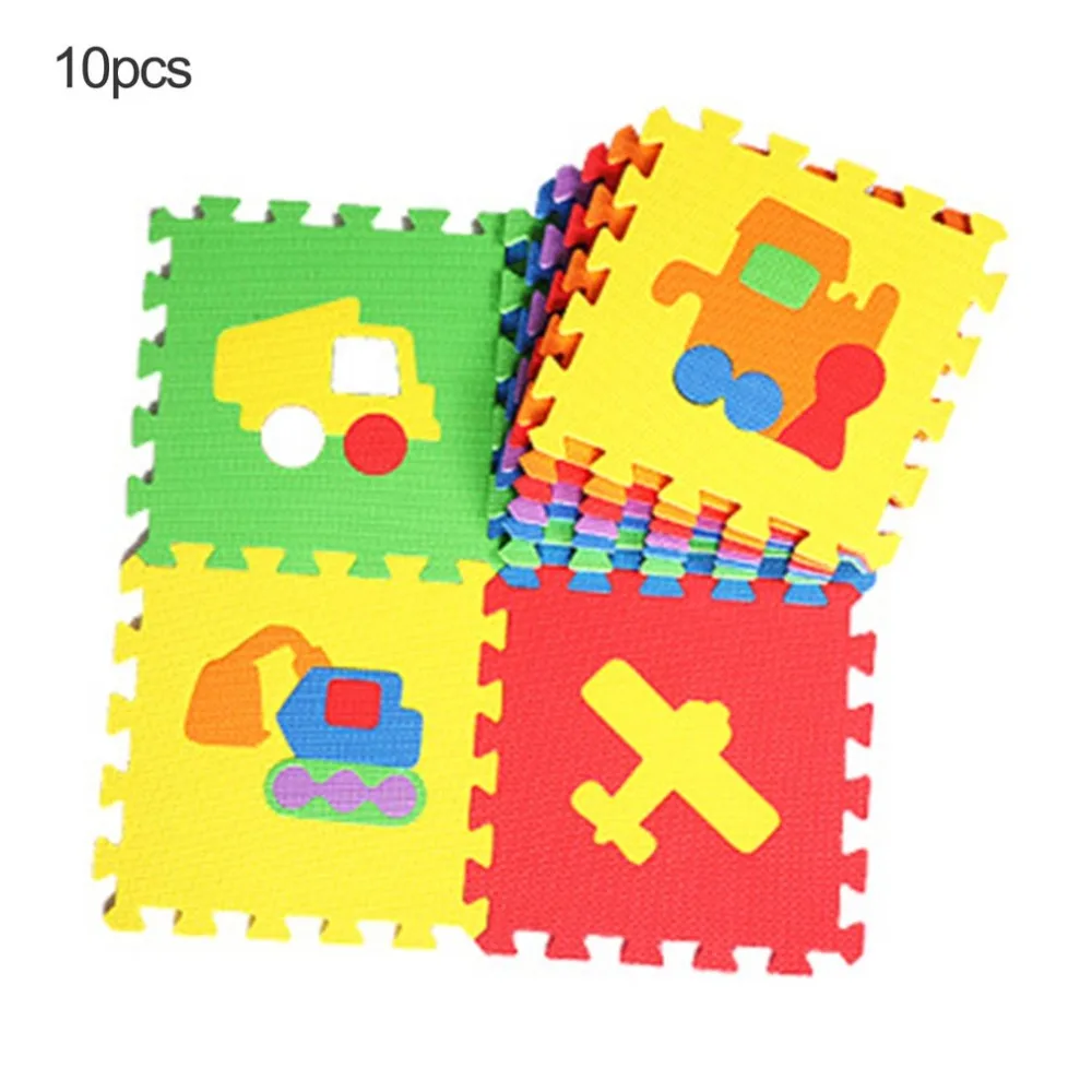 10pcs 30*30*1cm Cartoon Pattern Carpet EVA Foam Puzzle Mats Kids Floor