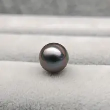 Круглый натуральной зеленый фиолетовый ЮЖНОГО МОРЯ Tahitian культивированный свободные перла неразбуренные 10,3 мм