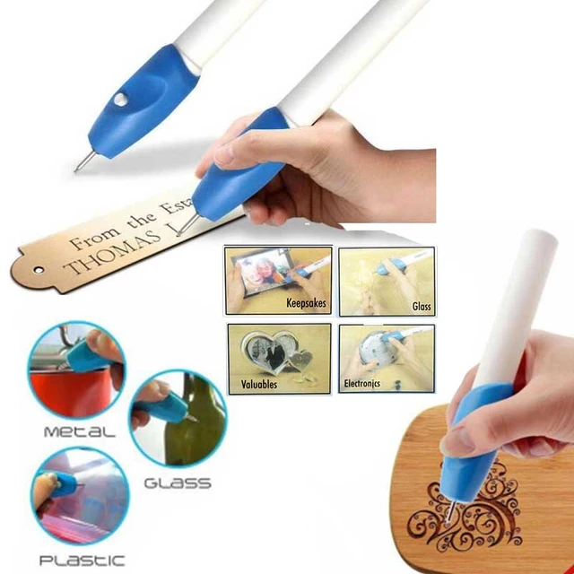 DIY Engraving Pen Etching Tool Electric Carving for Metal Wood Glass CD  Plastic Powered by AA Batteries 2 in 1 - AliExpress