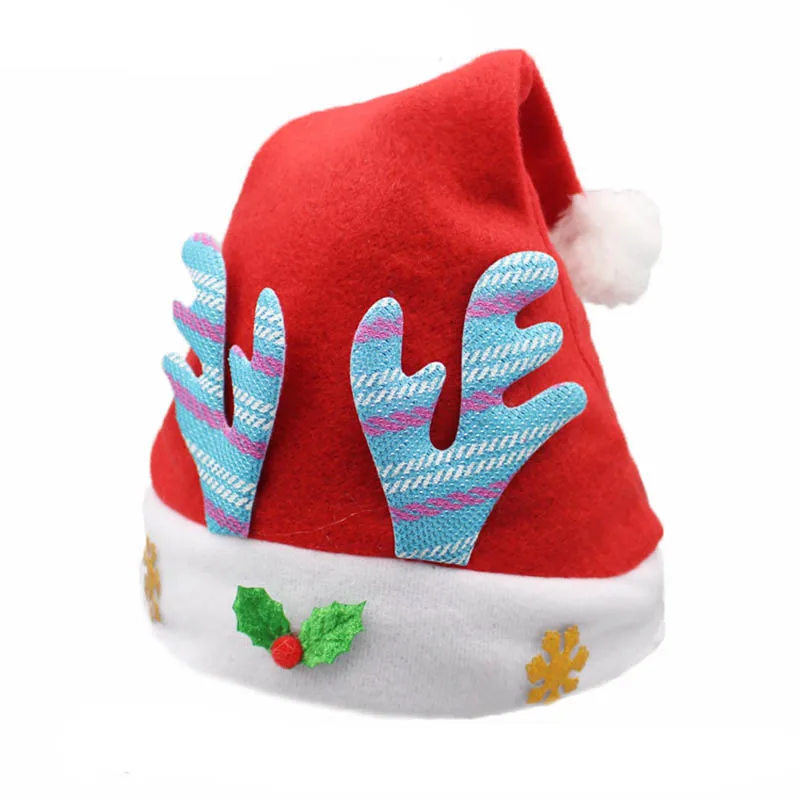 Рождественские игрушки украшение Рождественские шапки для взрослых и детей милые шапки Санта-Клауса с оленями рождественские украшения для праздников и вечеринок