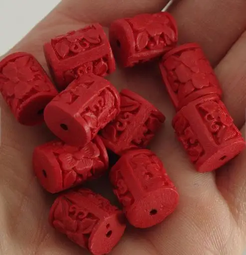

Cinnabar Bead,Tribal Chinese Lacquer Bead,Red Color Affordably Priced ,Destash Bead,DIY Jewelry.