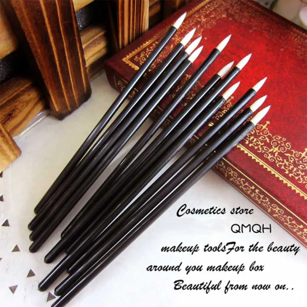 50Pcsset Travel Kit Cosmetic Makeup Tool Disposable Eyeliner Liquid Wand Applicator Brush Wand Applicator Black Tools (4)