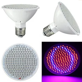 

Grow Light 9W E27 3528 SMD 200 LED Plant Grow Light 166Red 34 Blue Hydroponic System Flower Plant Veg Lamp AC 85-265V Grow Box