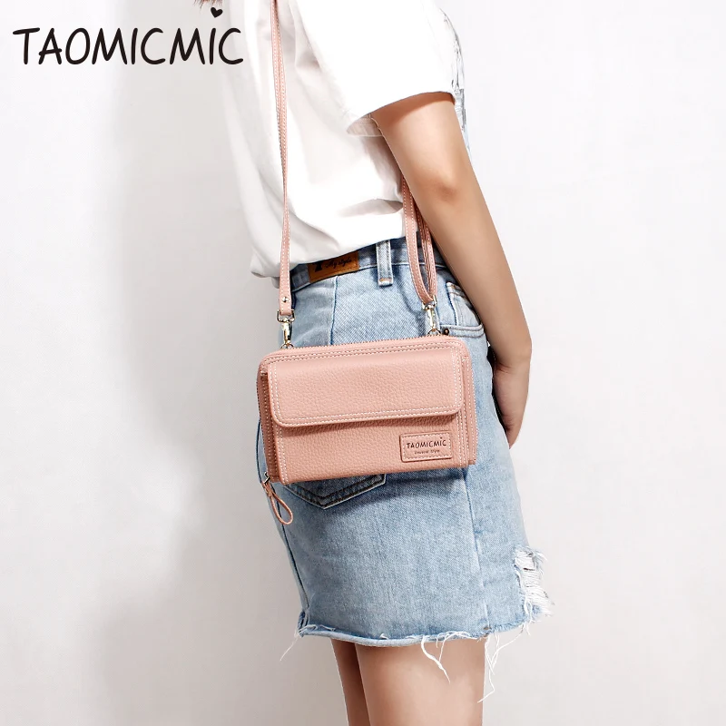 

TAOMICMIC one-shoulder hand wallet large-capacity mobile phone bag Korean version of the Messenger bag Women's wallet