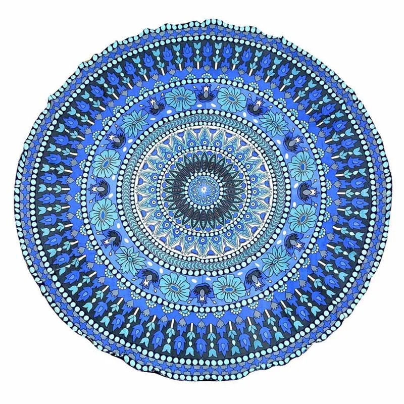 

Round Mat Tapestry Beach Mats Picnic Throw Rug Blanket Bohemia Style Mat 66CY