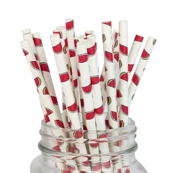 

New Arrival Party Paper Disposable Straw 500pcs For Wedding/Birthday/Christmas Drinking Straw Watermelon Straw Free Shipping