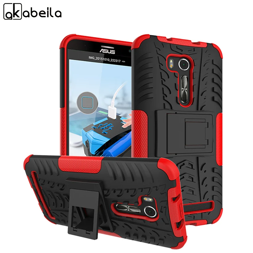 

AKABEILA Military Armor Kickstand Phone Case Cover For Asus ZenFone Go TV ZB551KL Cover ASUS_X013DB G550KL 5.5 inch Case