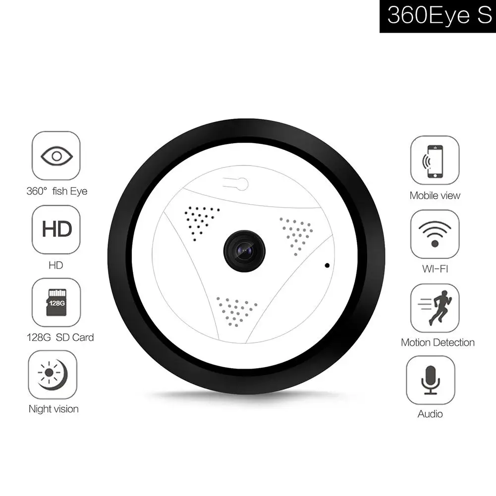Coromose мини беспроводная Wifi цифровая видеокамера 360 градусов панорамная 200 Вт