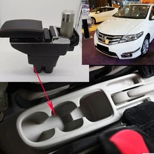 Автомобиль подлокотник магазин контент коробка для хранения для honda city баллада 5-го поколения 2007 2008 2009 2010 2011 2012 2013 2014