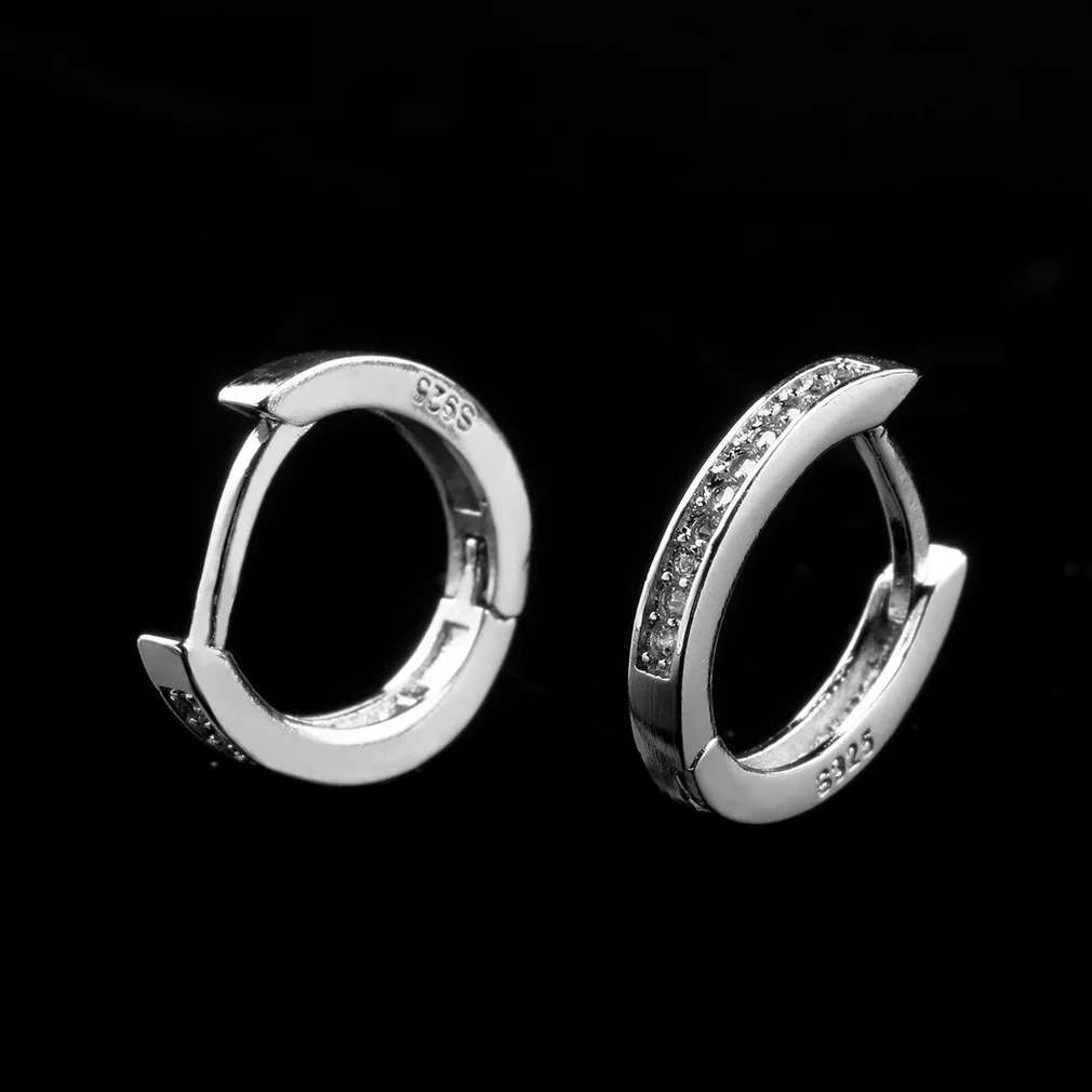 

2018 New Unisex Elegant Single-row Ear Ring Hoop Earing Stud Jewelry Charm Special gift