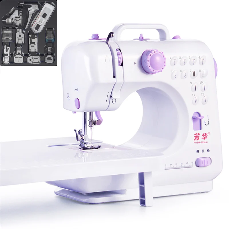 Ручная швейная машина 12 Stitchs портативная вязальная электрическая прижимная
