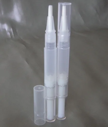

50PCS 3ML PP circular transparent lip Rotating teeth whitening pen,3 ml empty lip gloss tube,3 ml lip Refillable tube