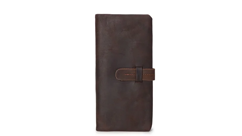 

Men Genuine Leather Wallet Multi-card Retro First Layer Crazy Horse Leather Male Long Designer Wallets Famous Brand Women