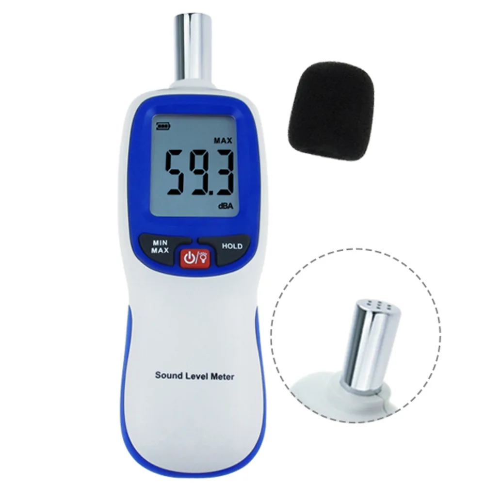 

30~130dBA Digital Sound Level Meter Professional Noise Volume Measuring Monitoring High Accuracy +/- 1.5dB LCD display