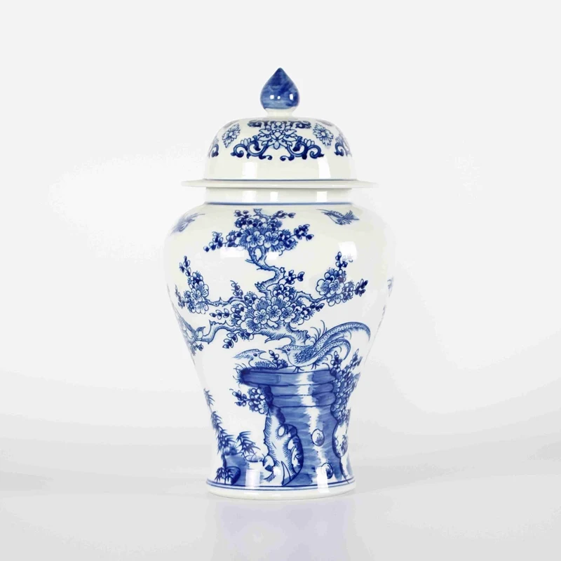 

RYCI40-A Shengjiang company trees and flowers pattern ceramic sealed jar