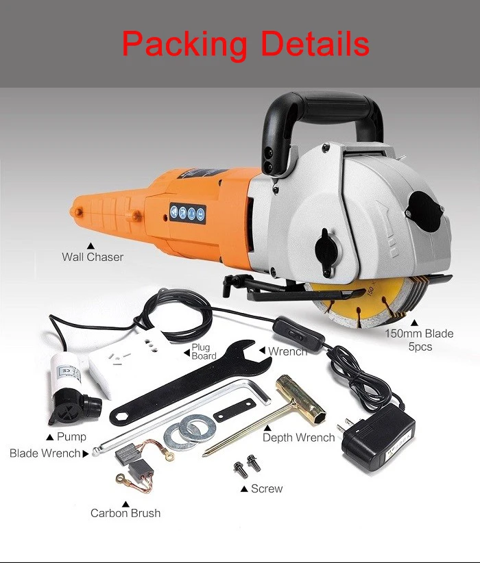 5200W WJ 156 1 Multifunction Wall Groove Cutting Machine Wall Groove