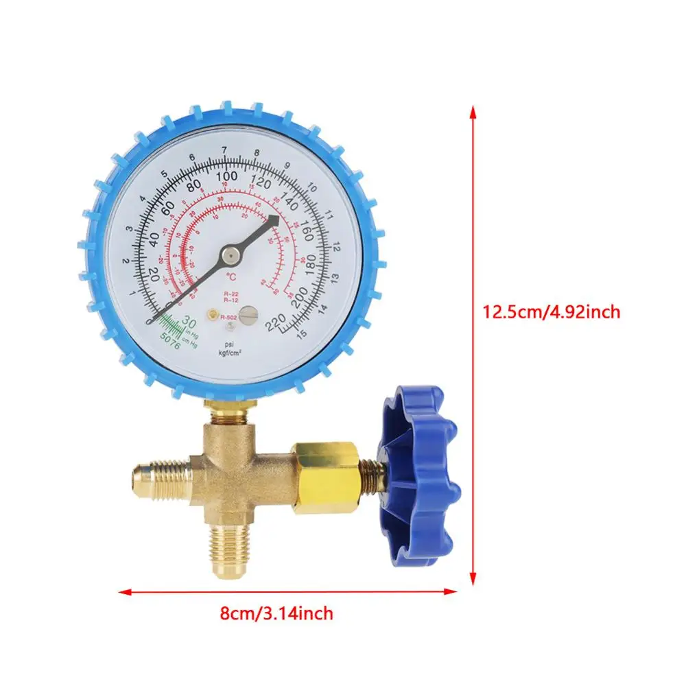 

Air Conditioning Refrigerant Recharge Pressure Gauge Manometer Fit for R410A R22 R134A R404A