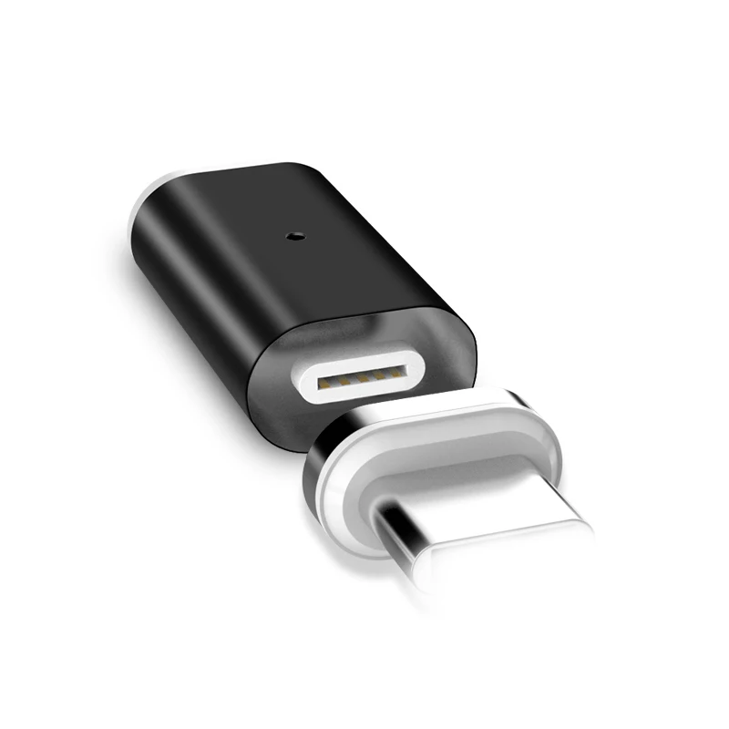 3A MAX Тип-C/Micro USB/8 Pin магнитный для быстрой зарядки и передачи данных адаптер для iPhone XS MAX XR SAMSUNG S10+ XIAOMI HUAWEI OnePlus - Тип штекера: Black