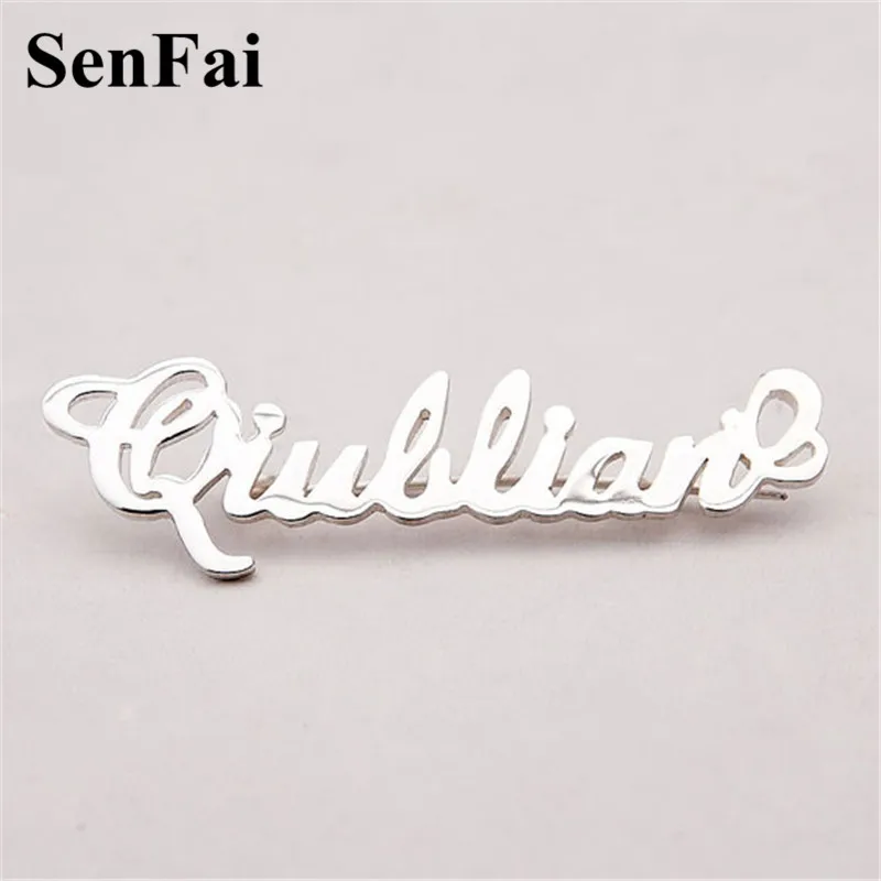 Buy 2018 Custom Brooch For Women Men Gold Silver Name