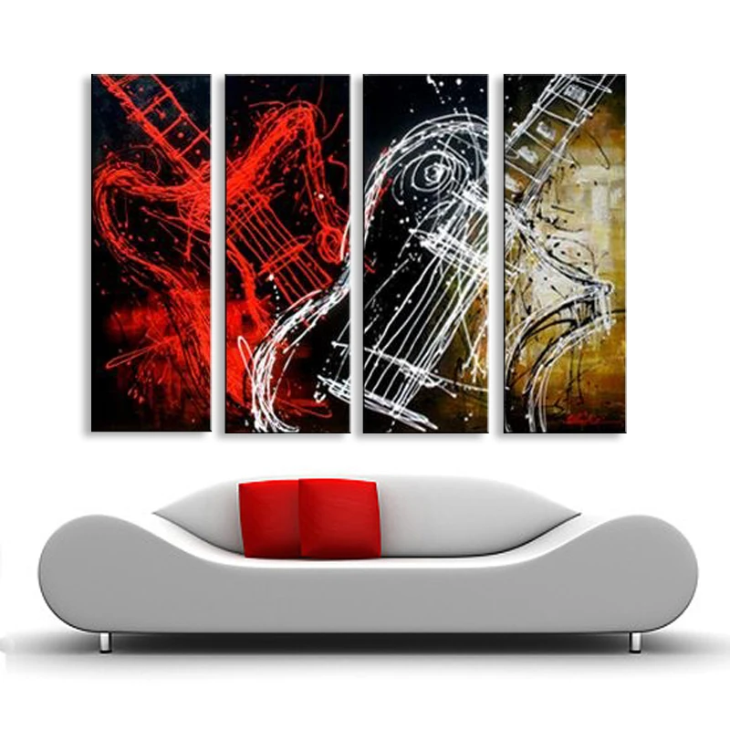 

oil painting Abstract oil painting hand painted guitar oil painting living room bedroom restaurant use Decorative DY-049