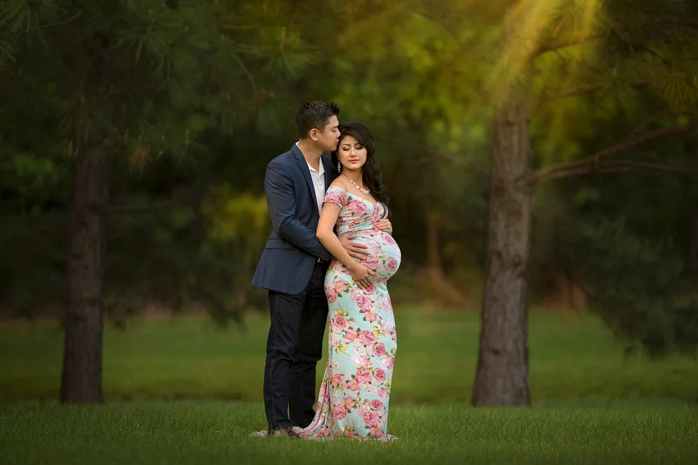 New Floral Maxi Maternity Gown For Photo Shoots Long Maternity Photography Props Pregnancy Dress Sexy Pregnant Dresses For Women (3)