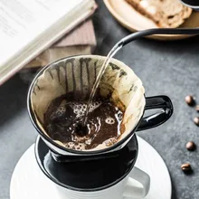 50 шт в наборе, бумажные фильтры для кофе в Форма Кофе фильтровальные чаши эспрессо капельная Кофеварка бумажные приспособления фильтры 1-2Cup 2-4Cup