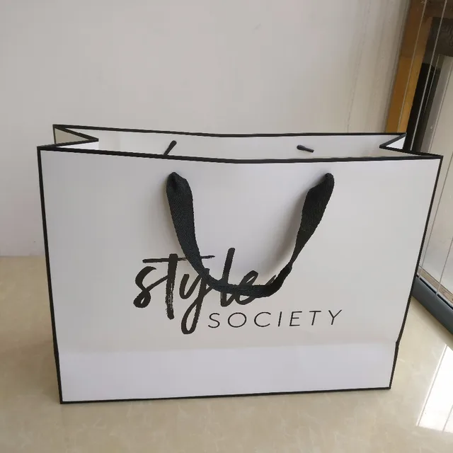 Wholesale 1000PCS/Lot boutique Custom printed logo gift Bags With