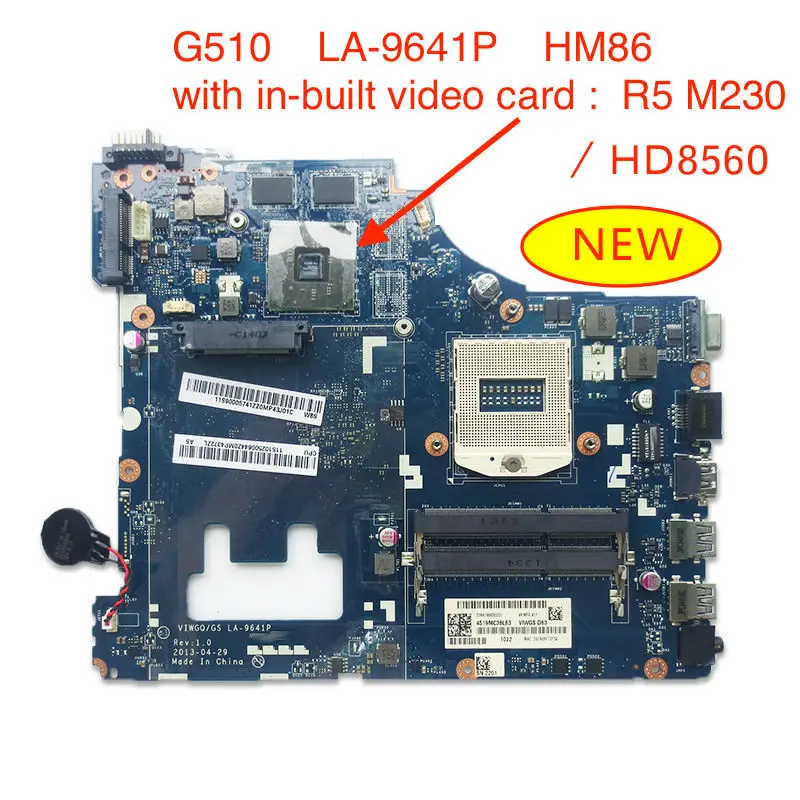 Бесплатная доставка Испытано НОВЫЙ ДЛЯ lenovo G510 viwgq GS LA 9641P материнской платы с AMD R5