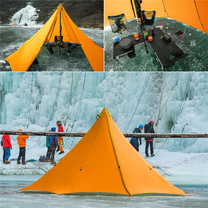 10 человек Сверхлегкий Открытый Кемпинг палатка teepee метание водонепроницаемый палатка Внутренняя палатка Сверхлегкая туристическая палатка