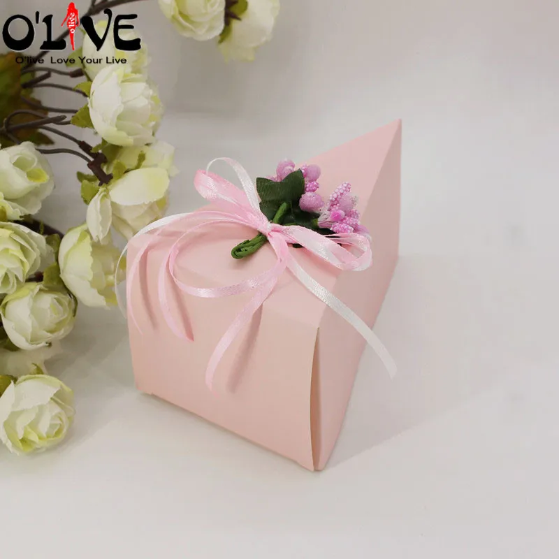 12X8X7 CM 20 шт ручной работы свадебные коробки конфет треугольники торт коробка упаковка вечерние сувениры Подарочный мешок Картонные Коробки Bonbonniere шоколад - Цвет: 12X8X7 CM