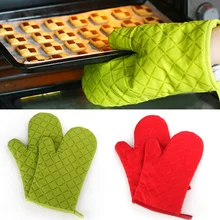 Одна пара микроволновая печь перчатка для духовки термостойкие варежки кухонная изоляция Нескользящие Утепленные перчатки для кухни