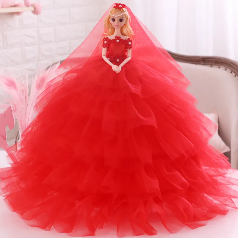 50 см 3D глаз принцесса кукла-невеста BJD кукла игрушка для детей девочки детский шар шарнирная человекообразная кукла свадебное украшение Figma - Цвет: C