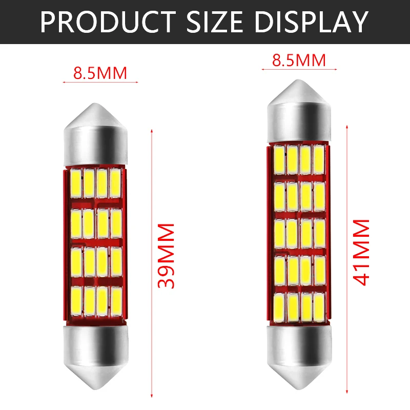 New Car LED Bulb Light C5W Error Free 31mm 36mm 39mm 42mm Festoon C10W 4014 SMD Auto Car Styling Interior External Lights Canbus New Car LED Bulb Light C5W Error Free 31mm 36mm 39mm 42mm Festoon C10W 4014 SMD Auto Car Styling Interior External Lights Canbus