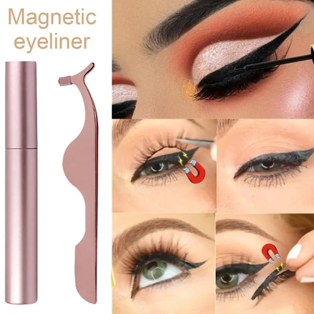 

Magnetic False Eyelashes No Glue Full Eye Reusable Fake Eyelashes Natural Soft Eyelashes Extension Magnetic Eyelash Kit Eyeliner
