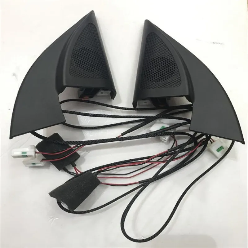 

For Kia RIO 4 (2017) / for Kia k2 (2017) Triangle tweeter speaker black car-styling audio trumpet speakers with cables a set