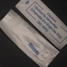 100 шт/партия ручная Татуировка ручка синяя игла для 3D бровей вышивка Microblade Перманентный Макияж игла для татуировки бровей 11 игл