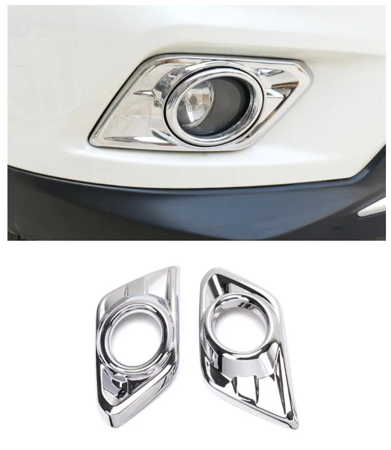 

For Nissan Rogue x-Trail t32 2014 - 2016 Chrome Front Head Fog Light Lamp Cover Trim Molding Garnish Frame Surround Insert 2pcs