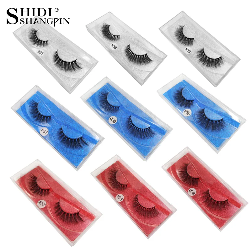 

SHIDISHANGPIN 1 box mink eyelashes full strip lashes makeup 3d eyelashes natural long false eyelashes hand made 3d mink lashes